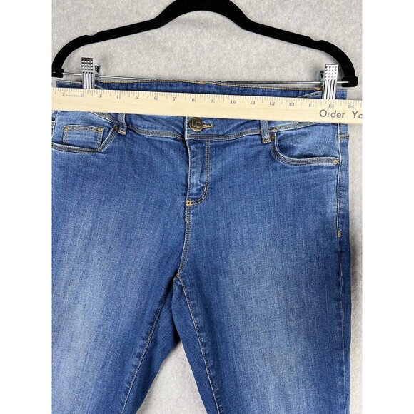 Nuon Jeans Womens 32 Blue Mid-Rise Zip ankle Denim Pant Preppy Casual - Picture 3 of 12